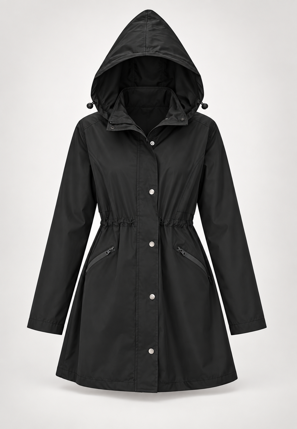 Parka impermeable mujer capucha cintura ajustable - Vérane