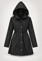 Parka impermeable mujer capucha cintura ajustable - Vérane