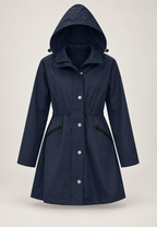 Parka impermeable mujer capucha cintura ajustable - Vérane