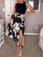 Salara - Elegante vestido partido con estampado floral
