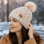 Pompomilla varustettu neulepipo - EmiyoSuomi - Lämpimät pipot
