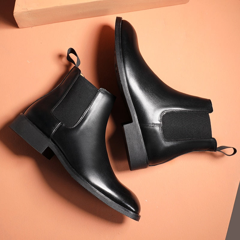 Botines de piel con diseño italiano para hombre - Arveon