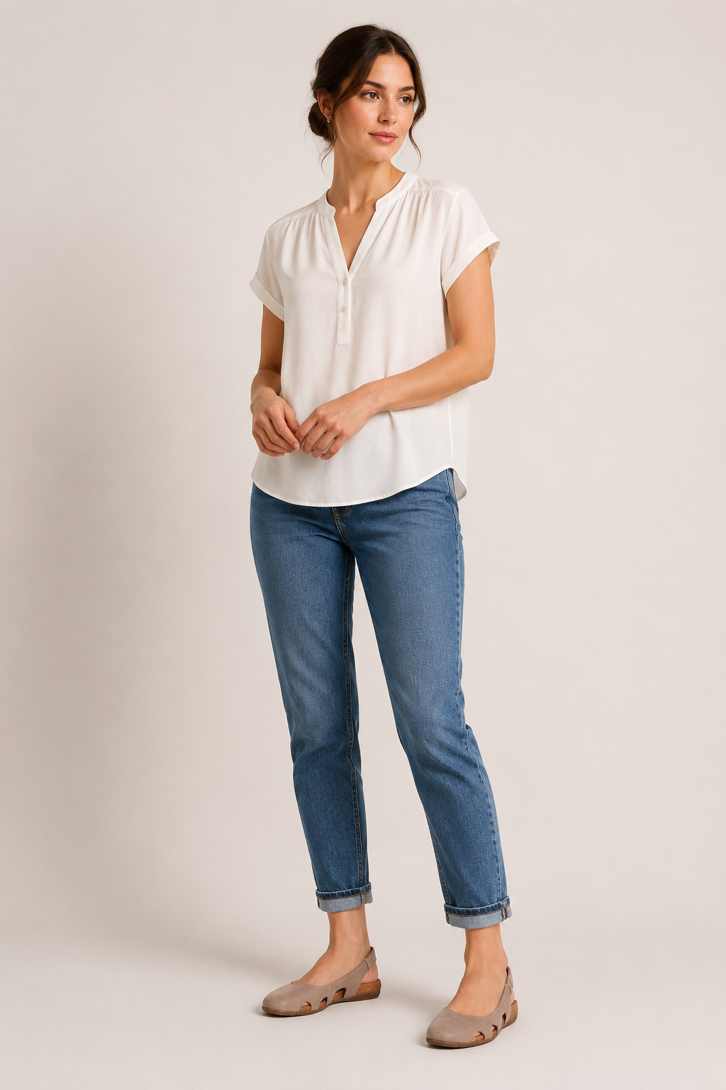 Sandalias planas cerradas para mujer con plantilla cómoda - Helga