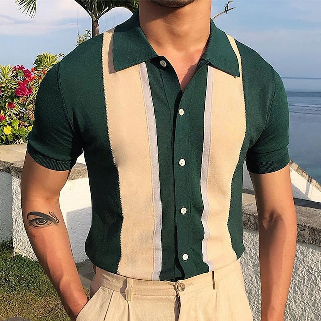 Emilio - Elegante camisa de punto para hombre, ligera y elegante