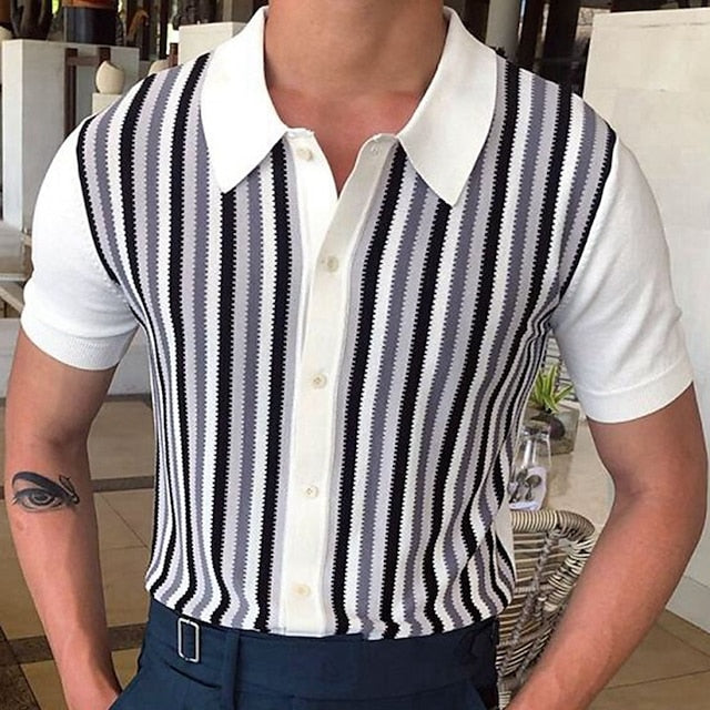 Emilio - Elegante camisa de punto para hombre, ligera y elegante
