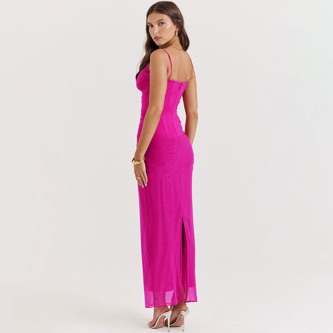 Frida - Vestido largo rosa