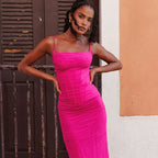 Frida - Vestido largo rosa