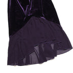 Clara - Minivestido de terciopelo muy escotado con inserciones de malla