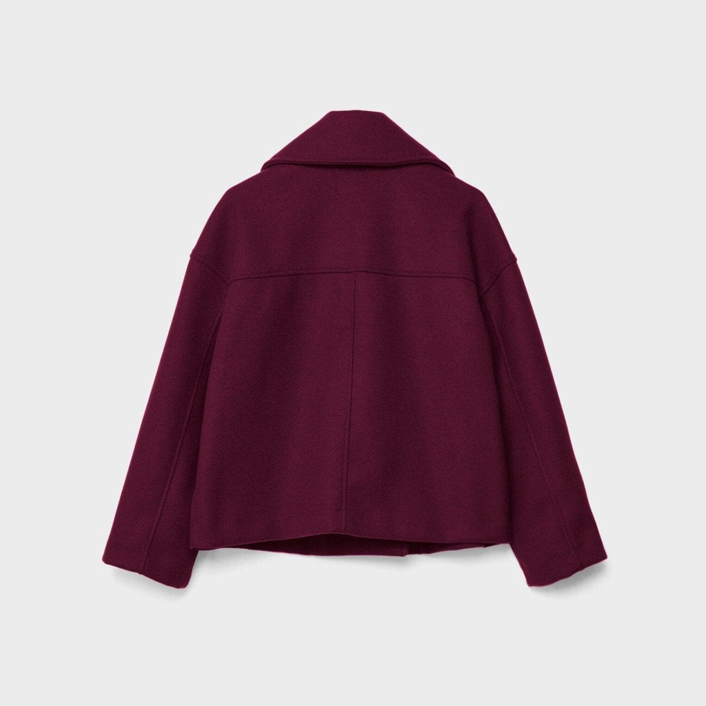 Chaqueta corta de lana con doble botonadura para mujer - Heidi