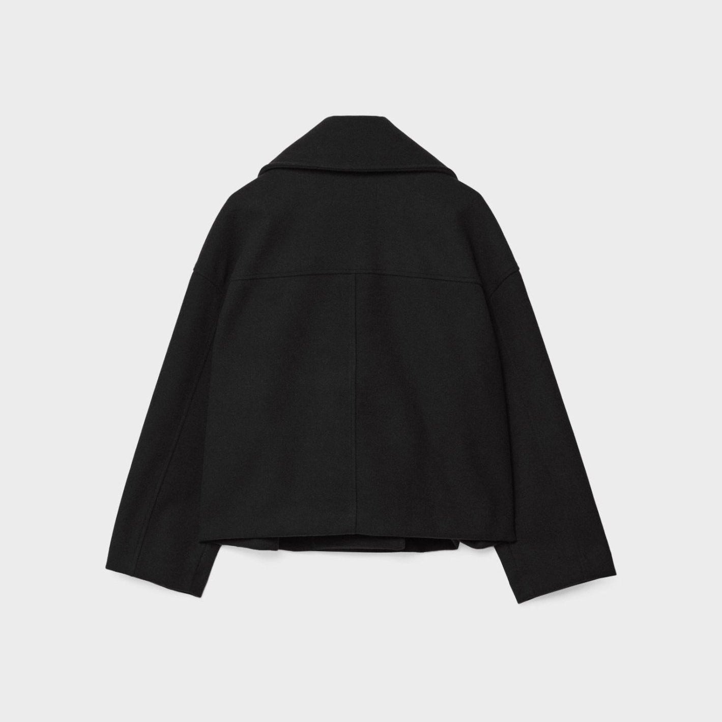 Chaqueta corta de lana con doble botonadura para mujer - Heidi