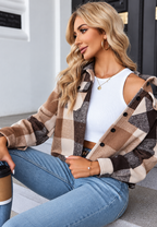 Chaqueta de cuadros con bolsillos - Nadorine