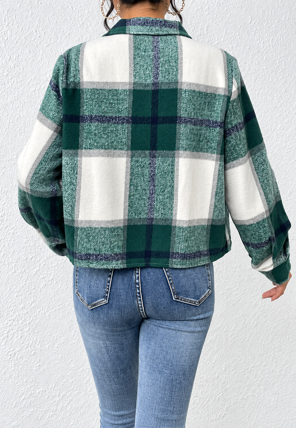 Chaqueta de cuadros con bolsillos - Nadorine