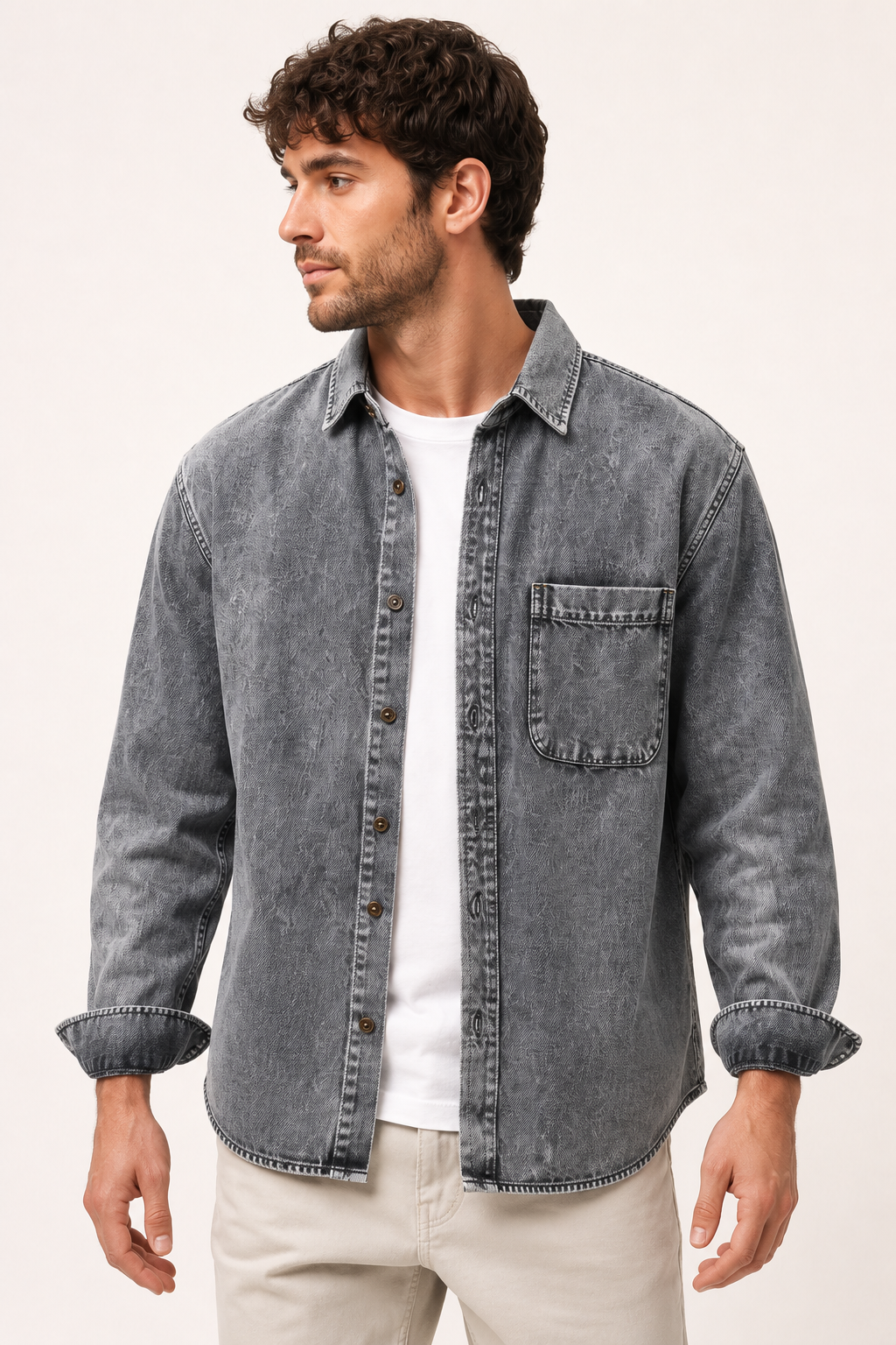 Camisa vaquera vintage para hombre - Paolo