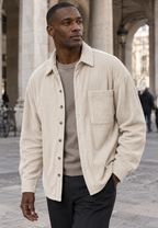 Sobrecamisa pana hombre corte amplio bolsillo pecho - Mads