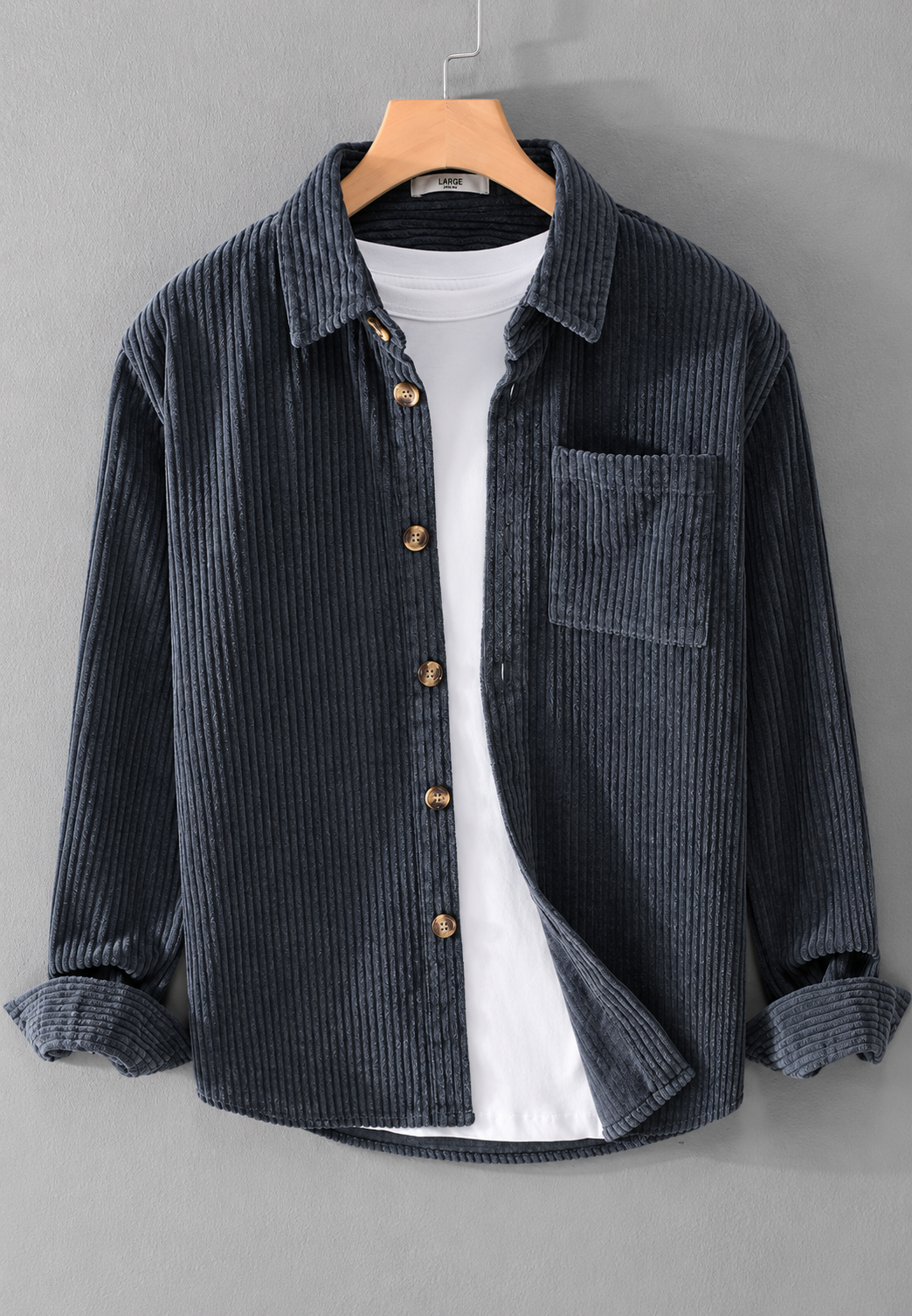 Sobrecamisa pana hombre corte relajado bolsillo pecho - Gaspard