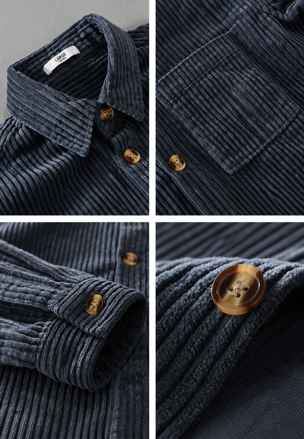 Sobrecamisa pana hombre corte relajado bolsillo pecho - Gaspard