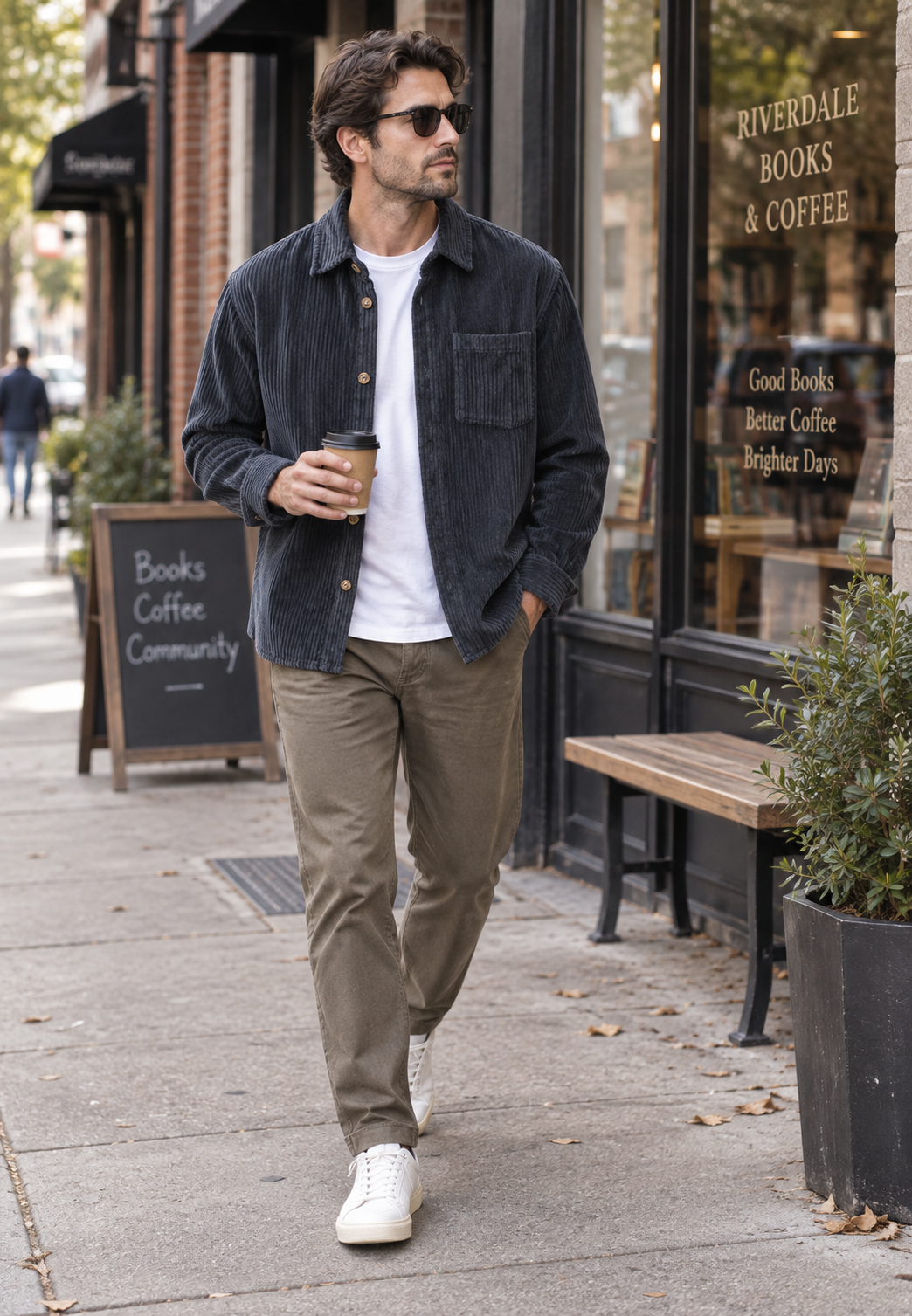 Sobrecamisa pana hombre corte relajado bolsillo pecho - Gaspard