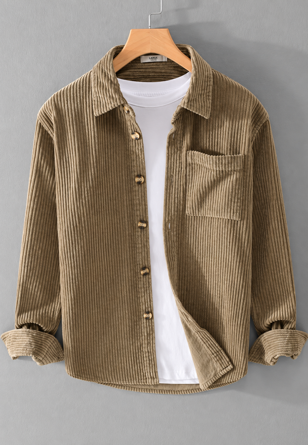 Sobrecamisa pana hombre corte relajado bolsillo pecho - Gaspard