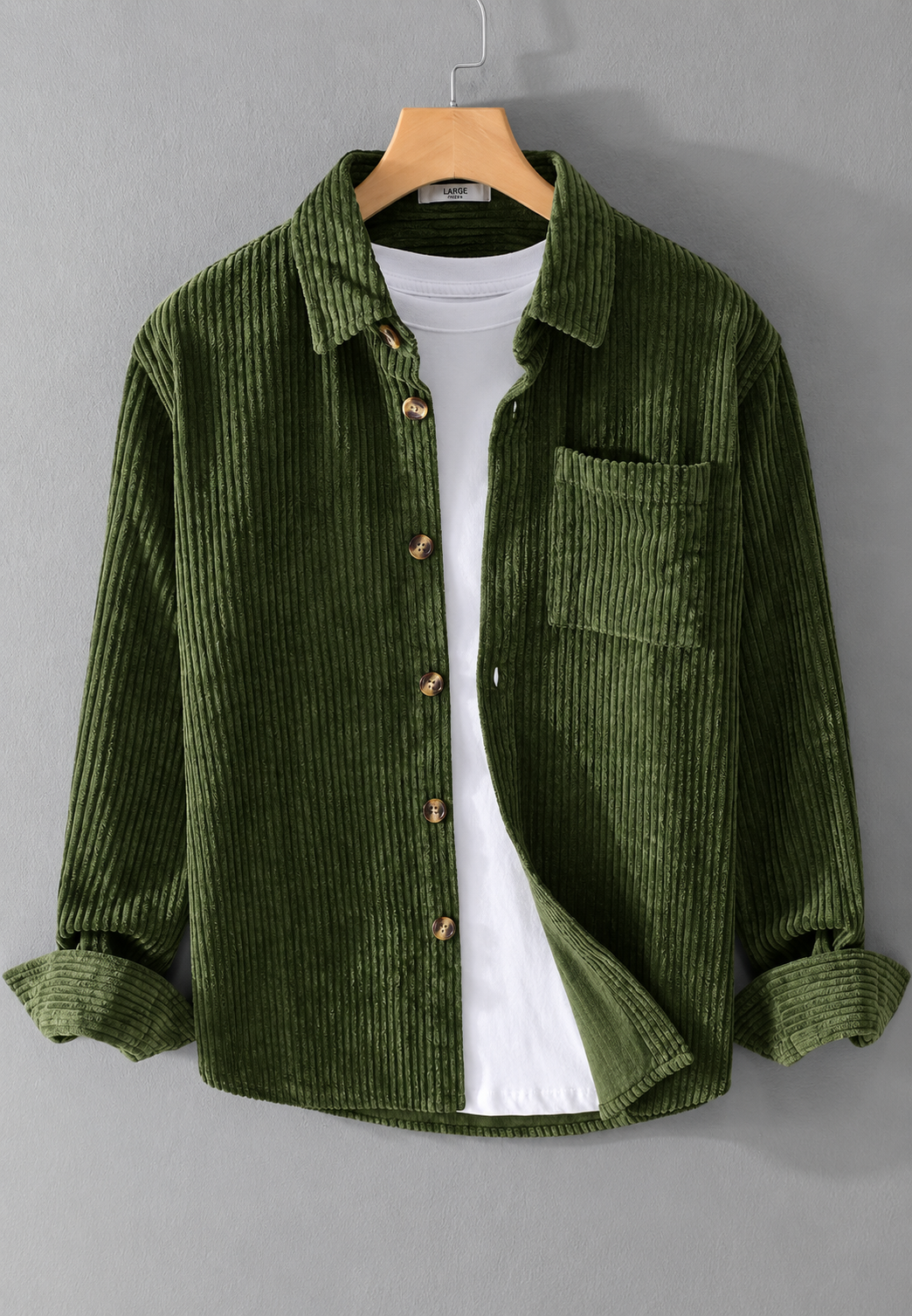 Sobrecamisa pana hombre corte relajado bolsillo pecho - Gaspard