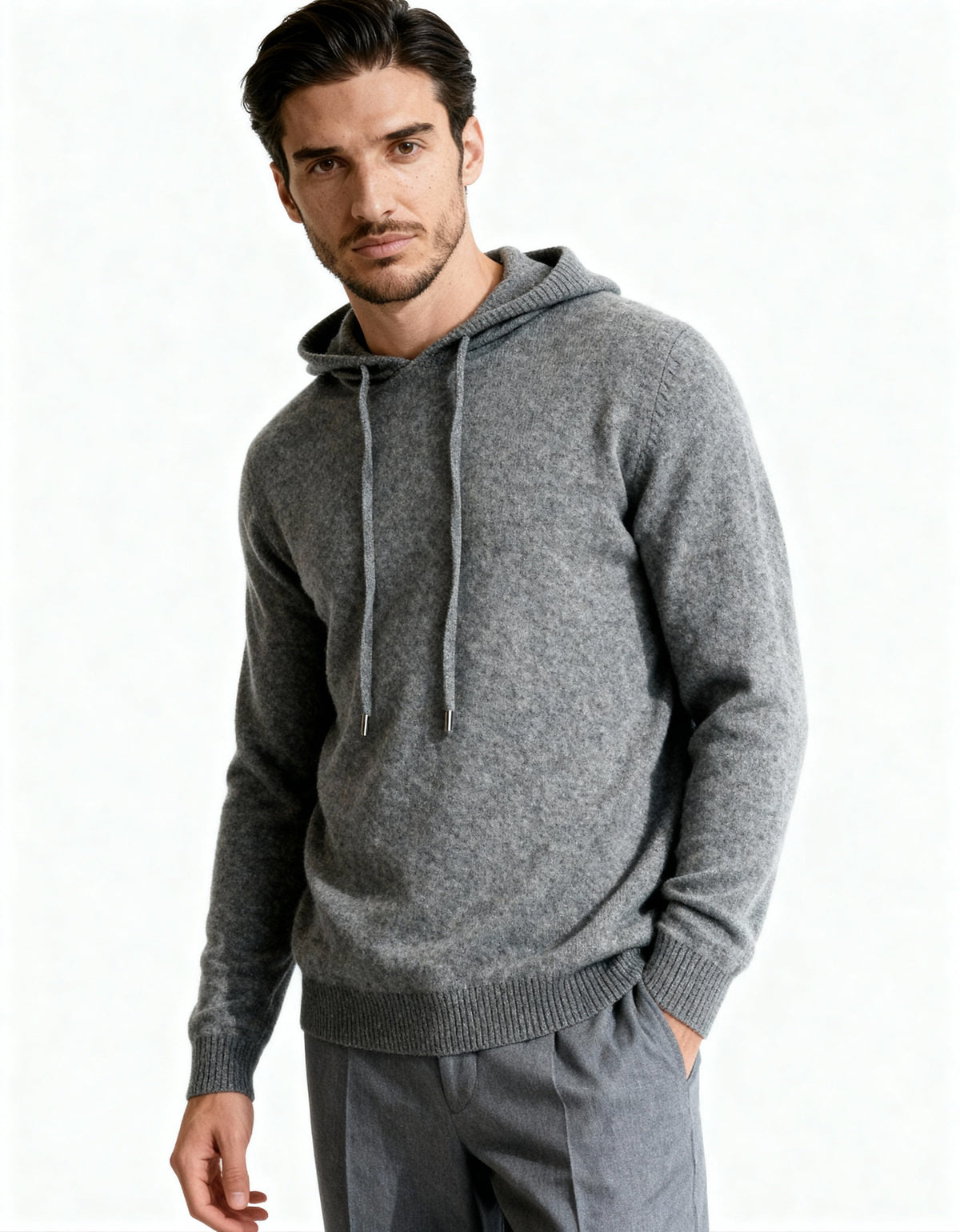 Sudadera de punto hombre capucha ajustable - Sébastien