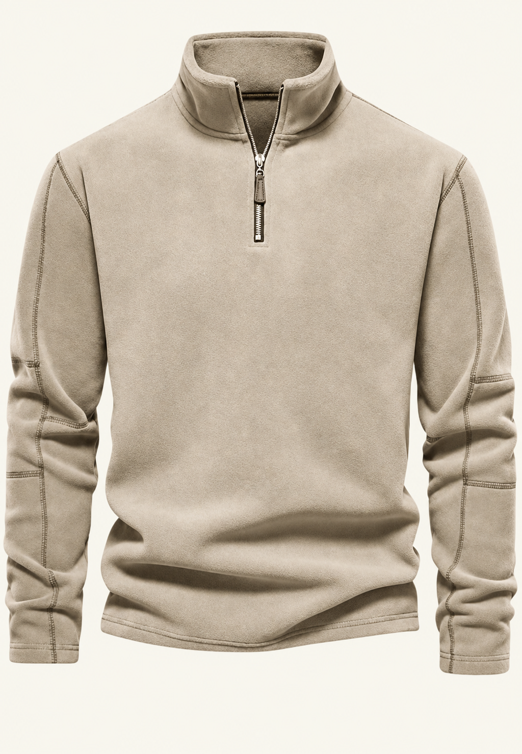 Sudadera hombre cuello alto media cremallera - Calder