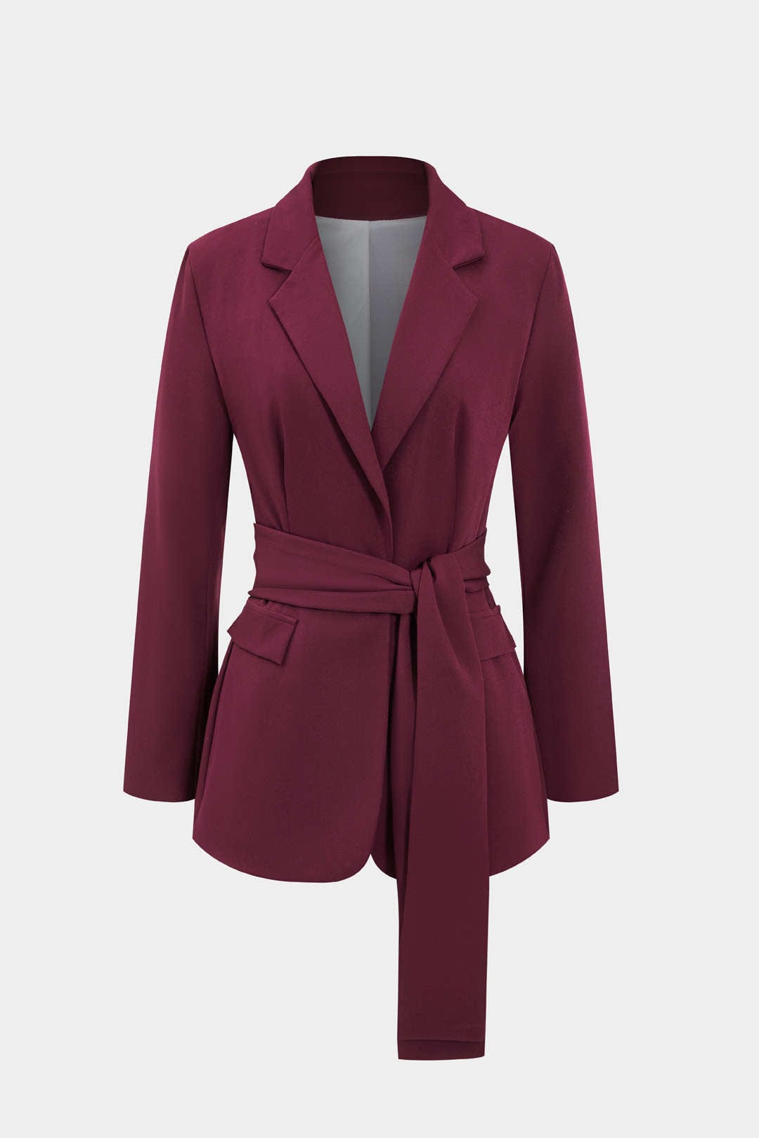 Traje mujer dos piezas blazer con cinturón y pantalón recto - Camilla