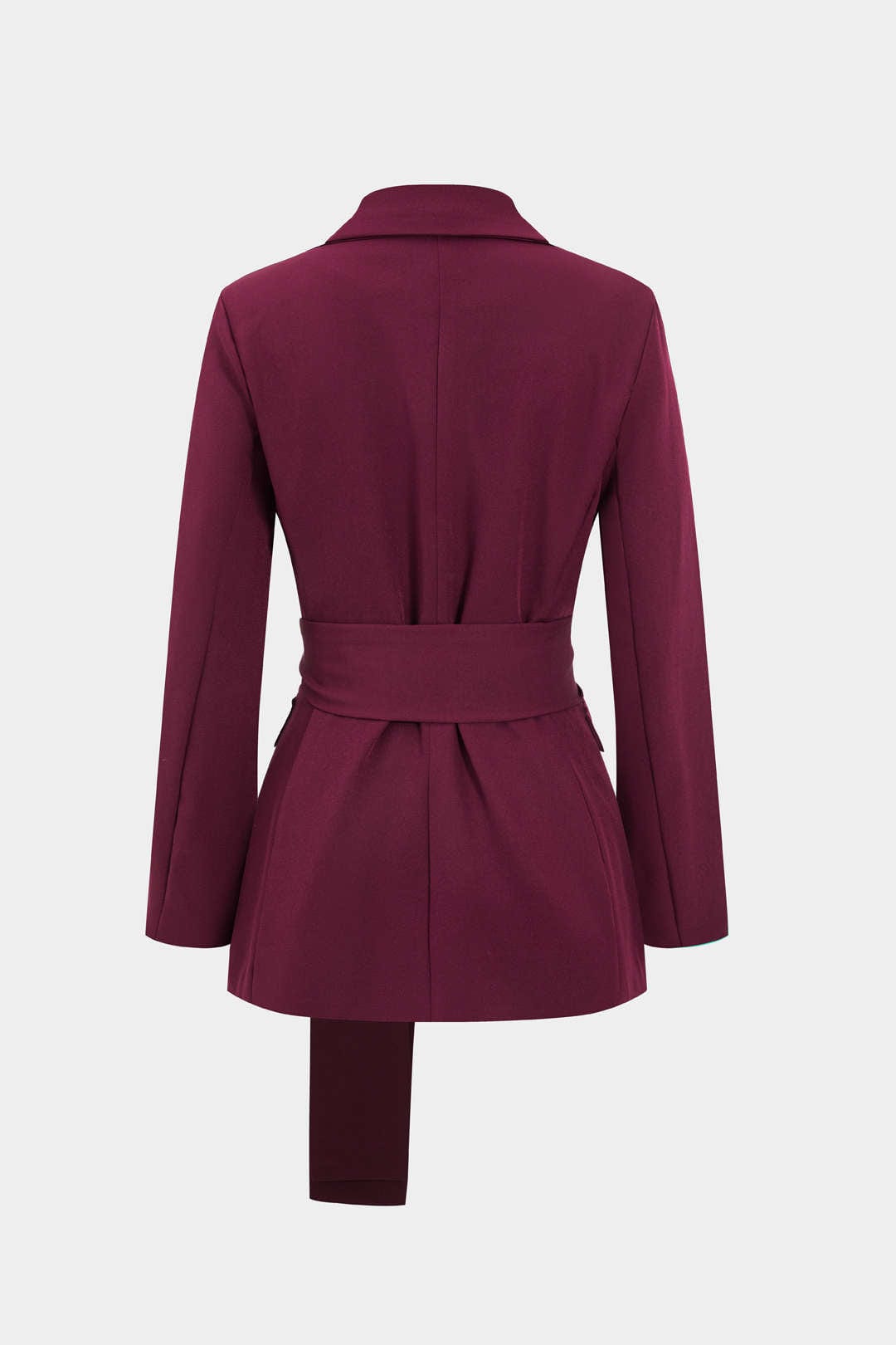 Traje mujer dos piezas blazer con cinturón y pantalón recto - Camilla