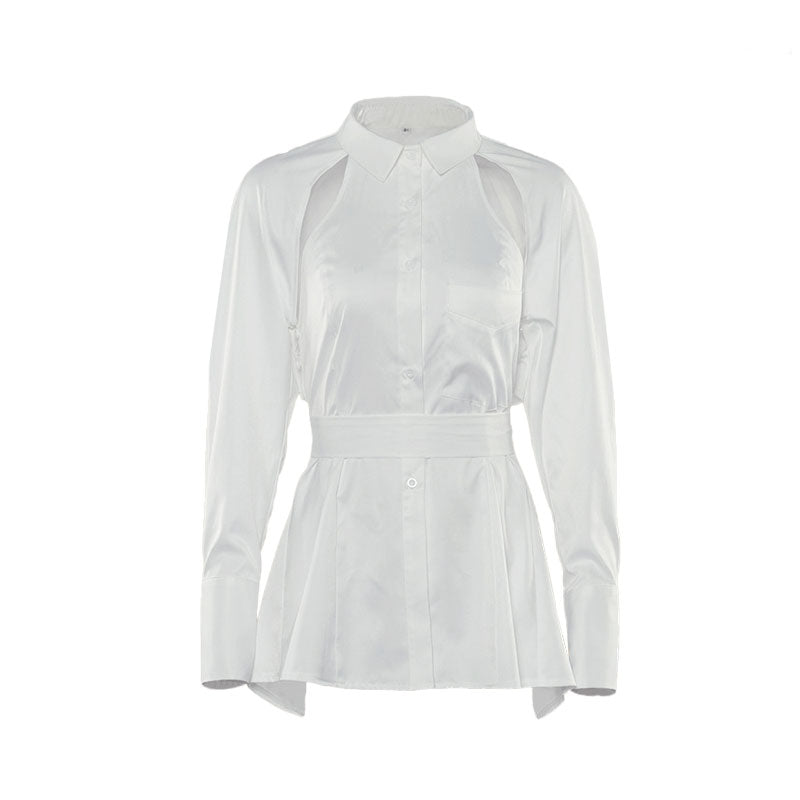 Daisy - Blusa con espalda anudada y detalles recortados