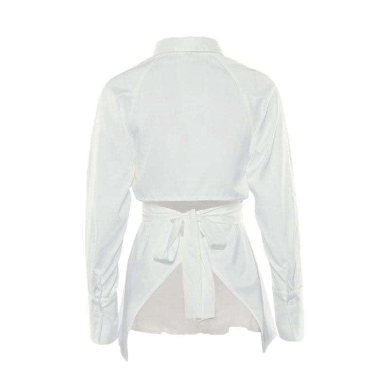 Daisy - Blusa con espalda anudada y detalles recortados