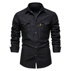 Leopon - Camisa vaquera de algodón a medida