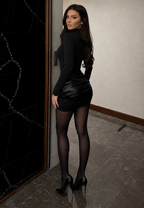 Vestido mini mujer drapeado manga larga - Isabeau