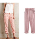 Pantalones de verano para mujer - estilo casual con cordón de ajuste